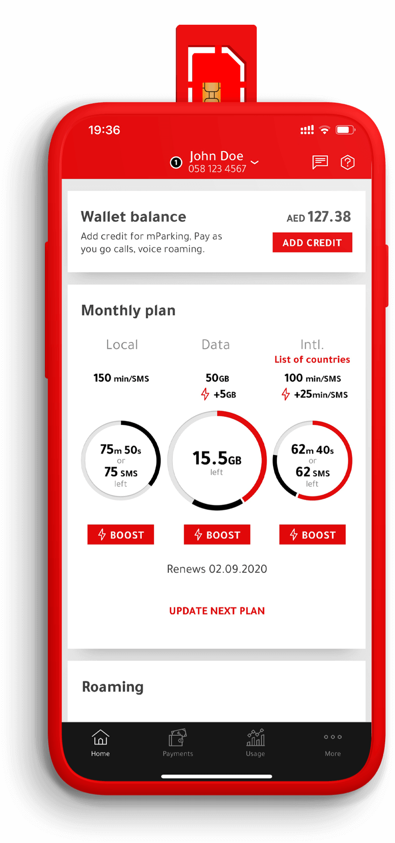 Slette Sky Higgins Buy SIM Card Online | 60 Minutes Free Delivery | Virgin Mobile UAE