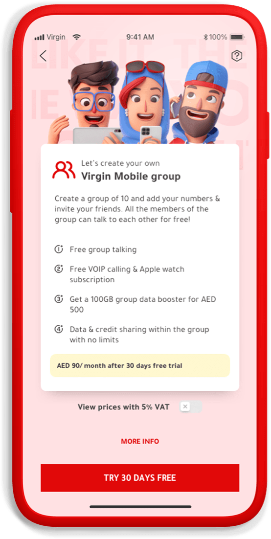 Virgin Groups invitation