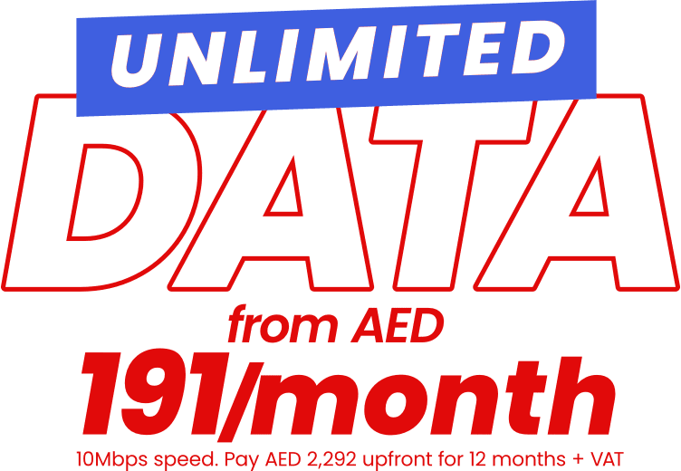 unlimited data from AED 191/month